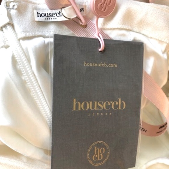 NWT HOUSE OF CB Paloma Ivory Corset Sleeveless Mermaid Gown XS MSRP $285 - Picture 9 of 13